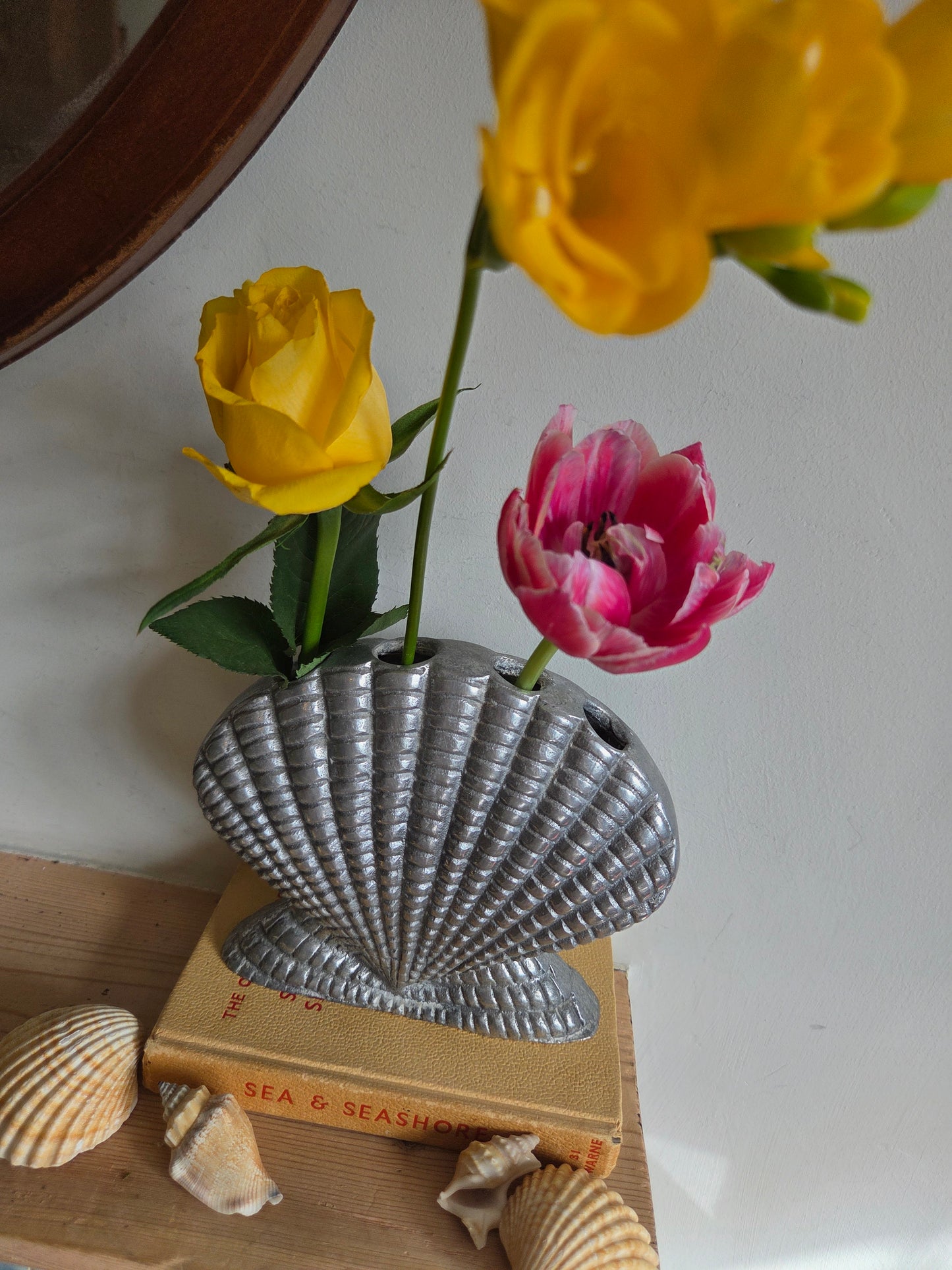 Silver Shell Vase