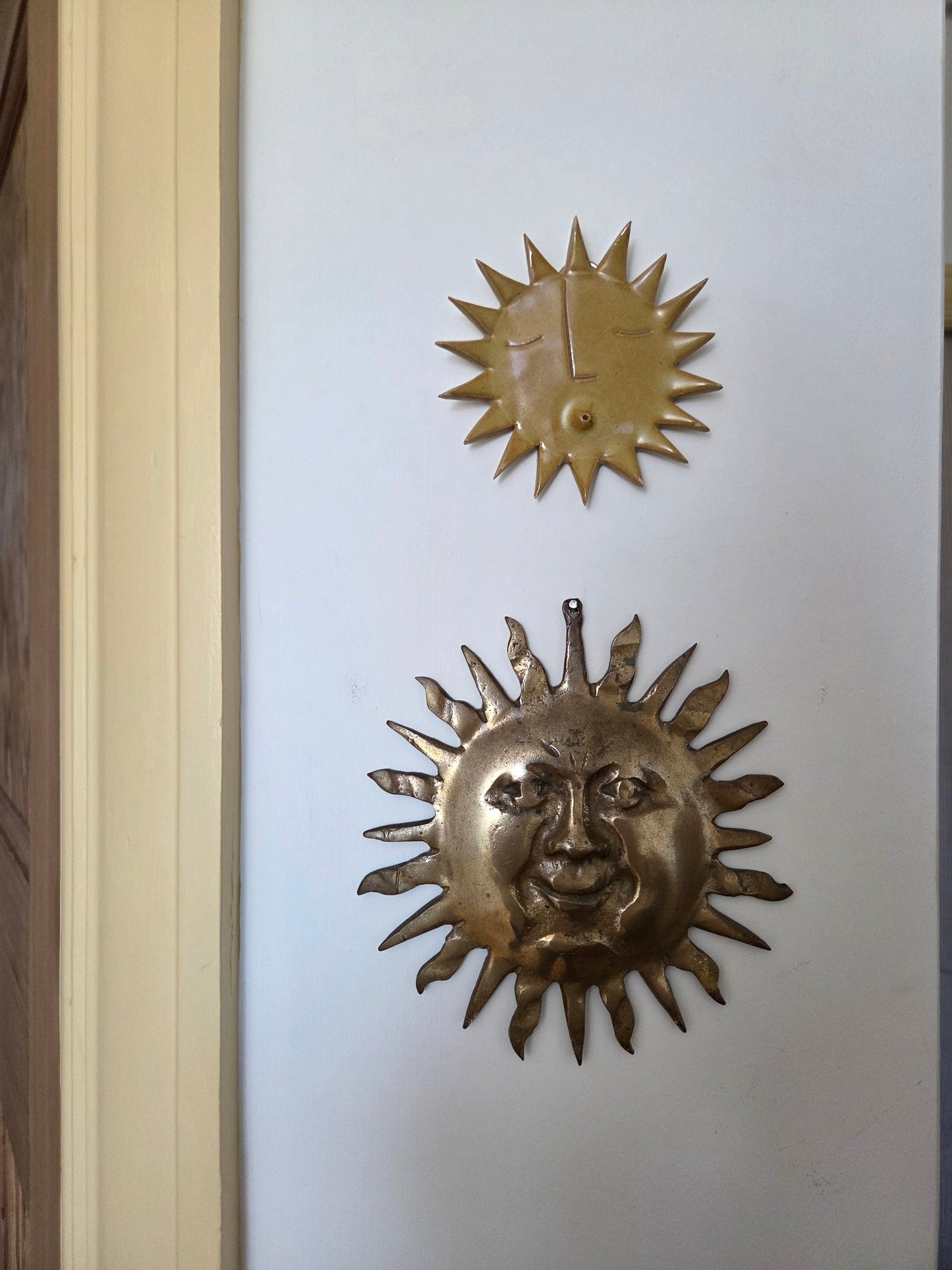 Vintage Brass Wall Sun
