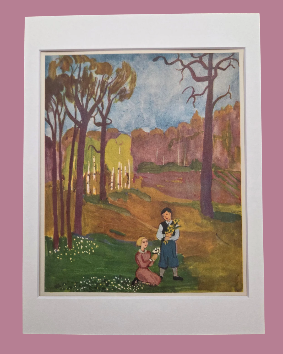Framed Vintage Swedish Children's Illustrations