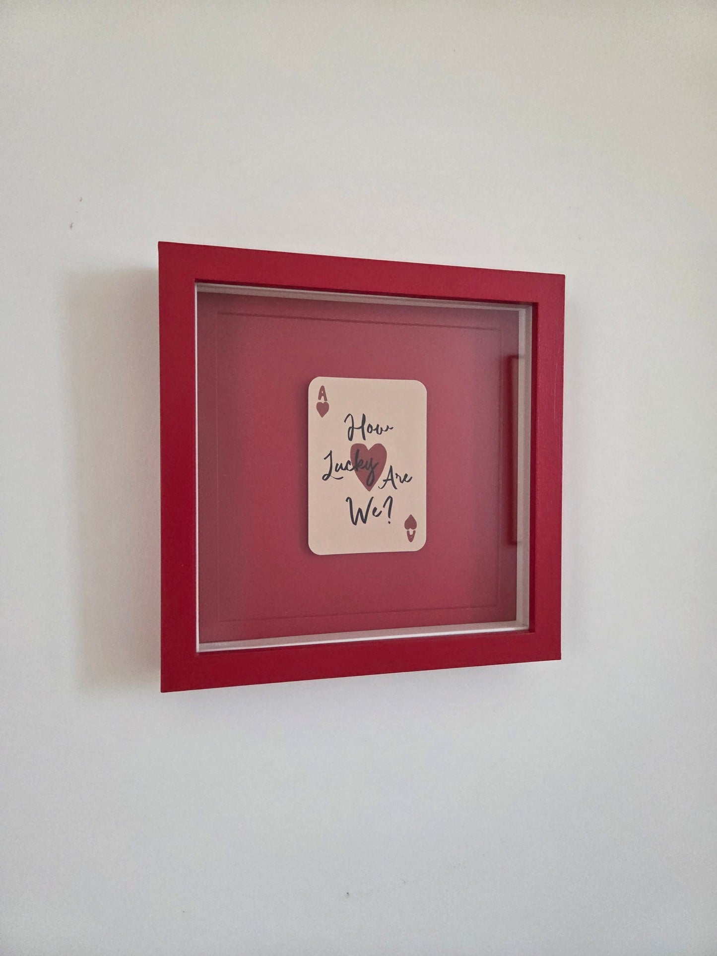 Framed 'How Lucky Are We' Mini Print 002