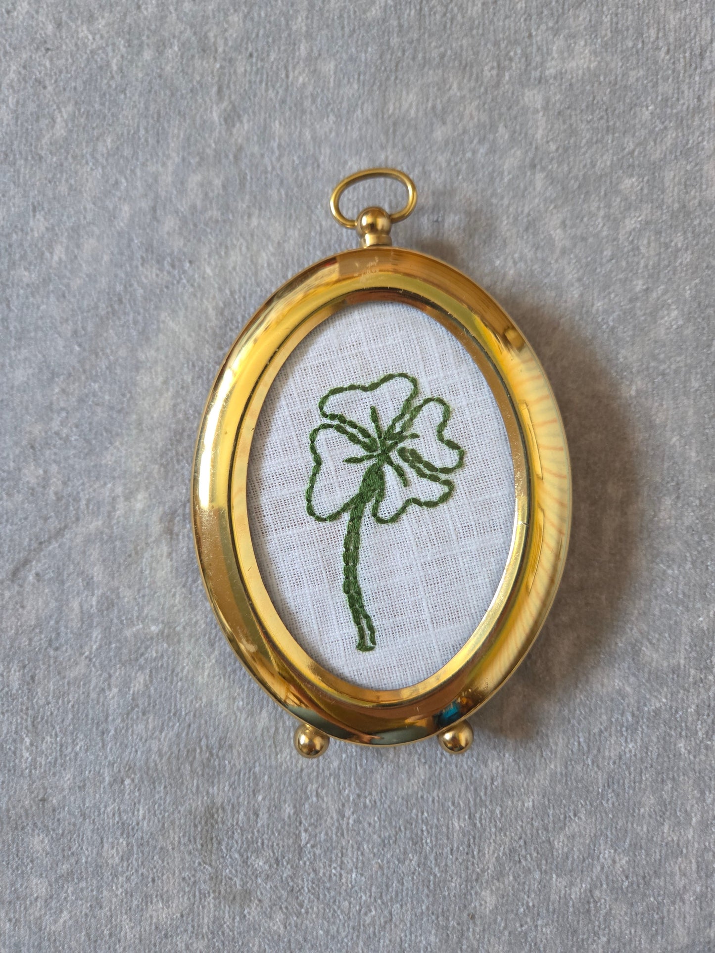 Vintage Brass Frame with Four Leaf