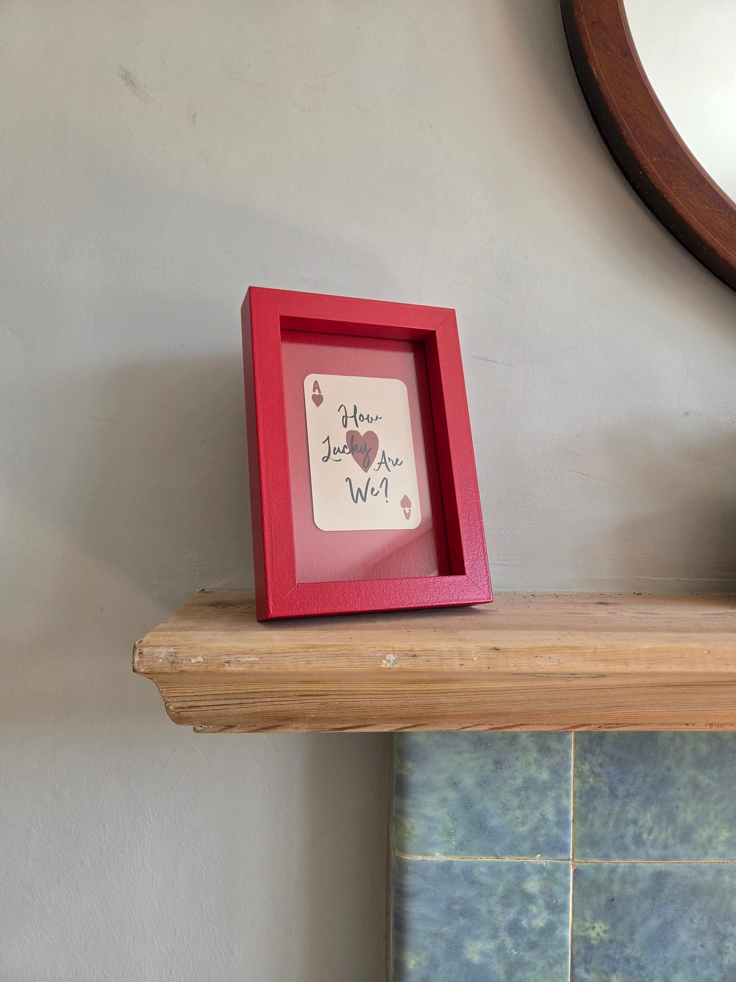 Framed 'How Lucky Are We' Mini Print 006