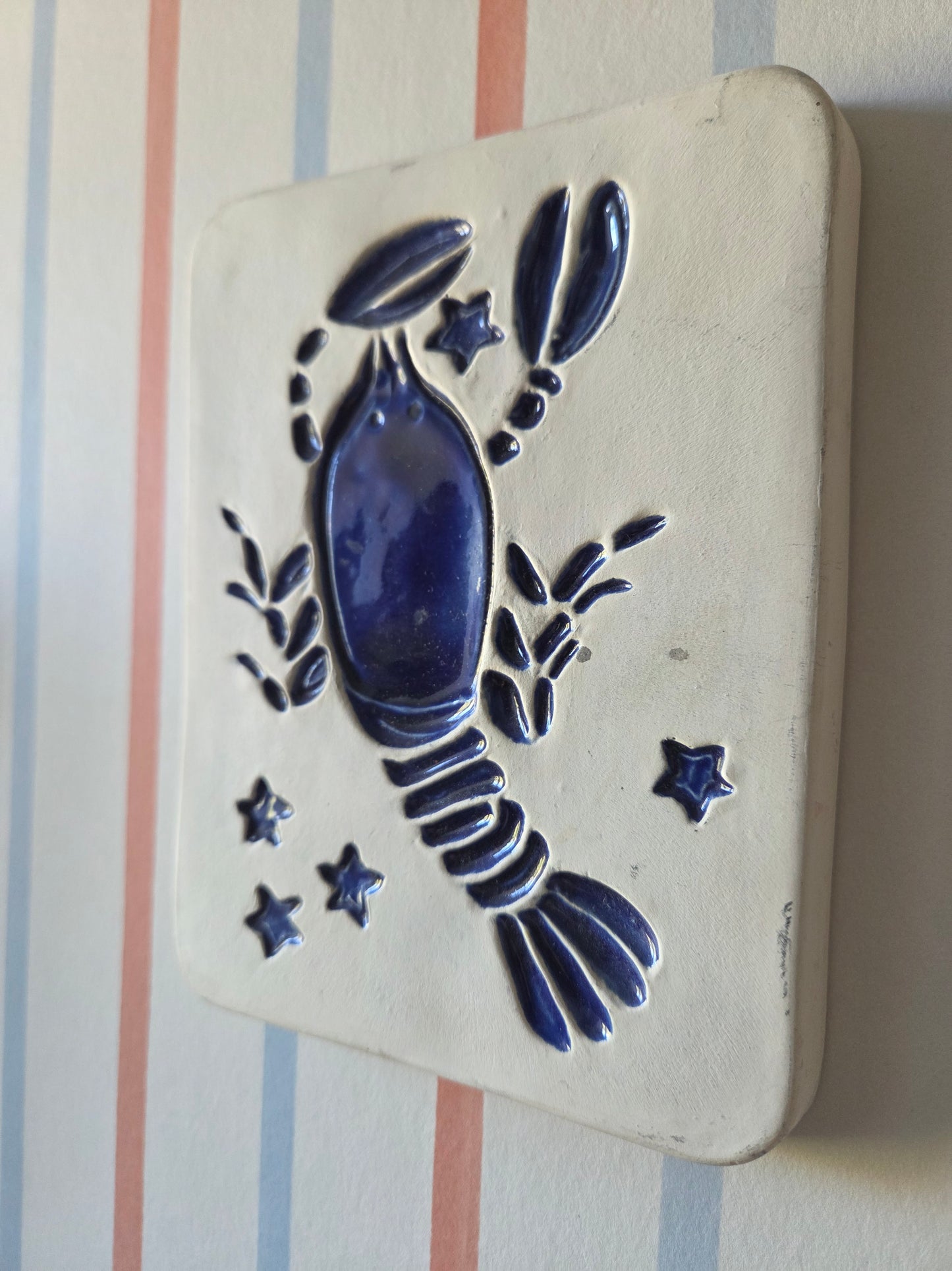 Gabriel Sweden Ceramic Wall Tile - Crayfish - Cancer Star Sign