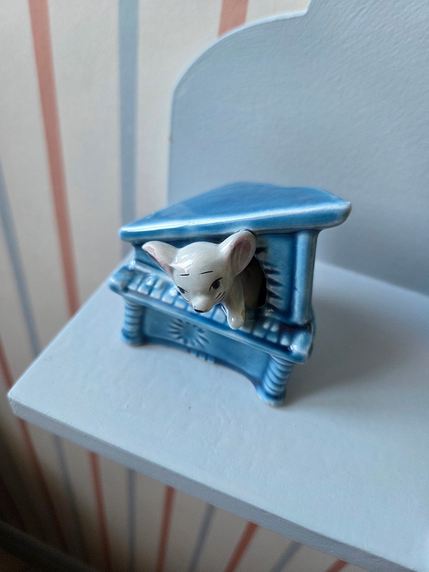 Vintage Japanese Mouse in a Piano Ornament