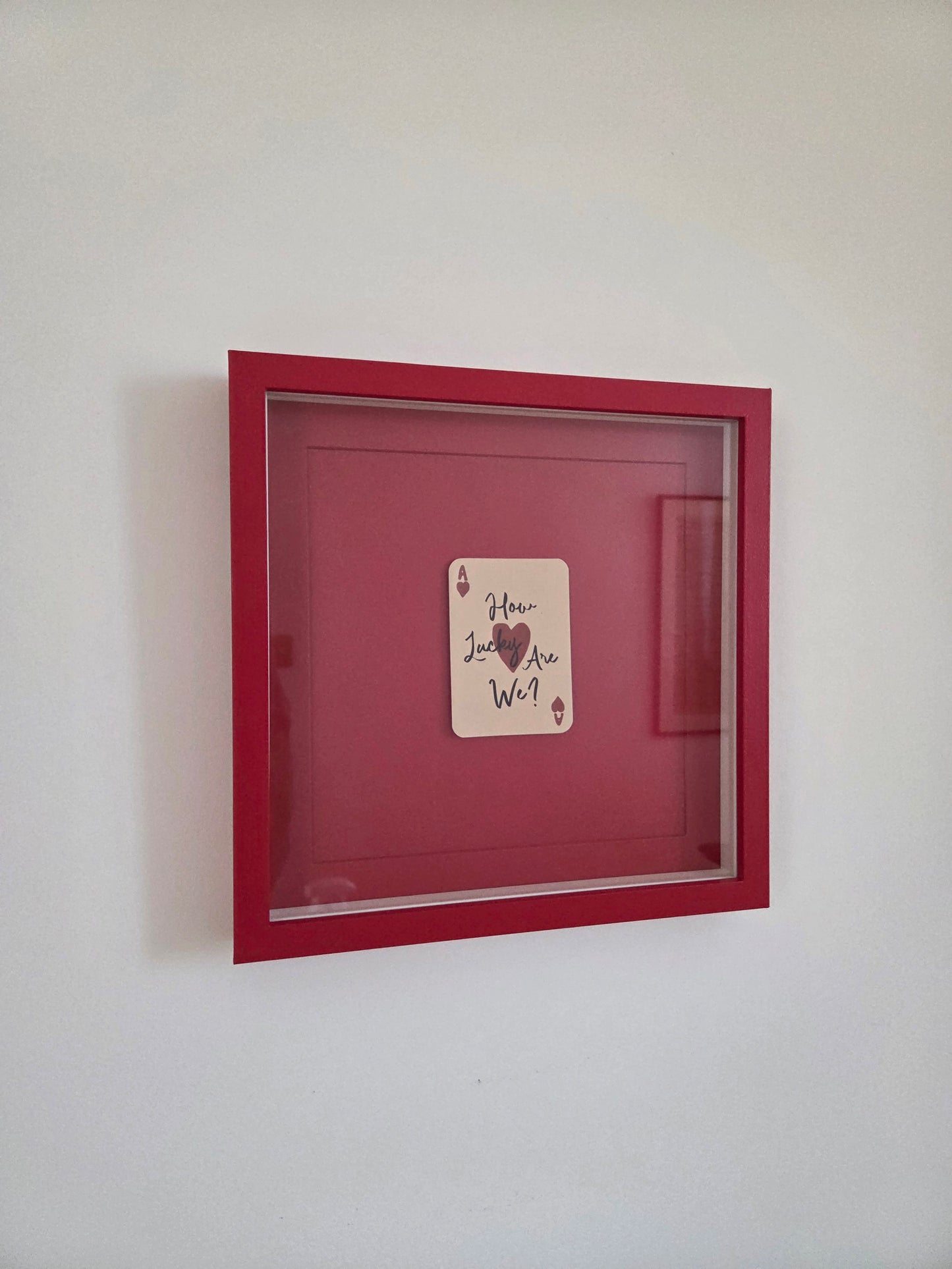 Framed 'How Lucky Are We' Mini Print 001