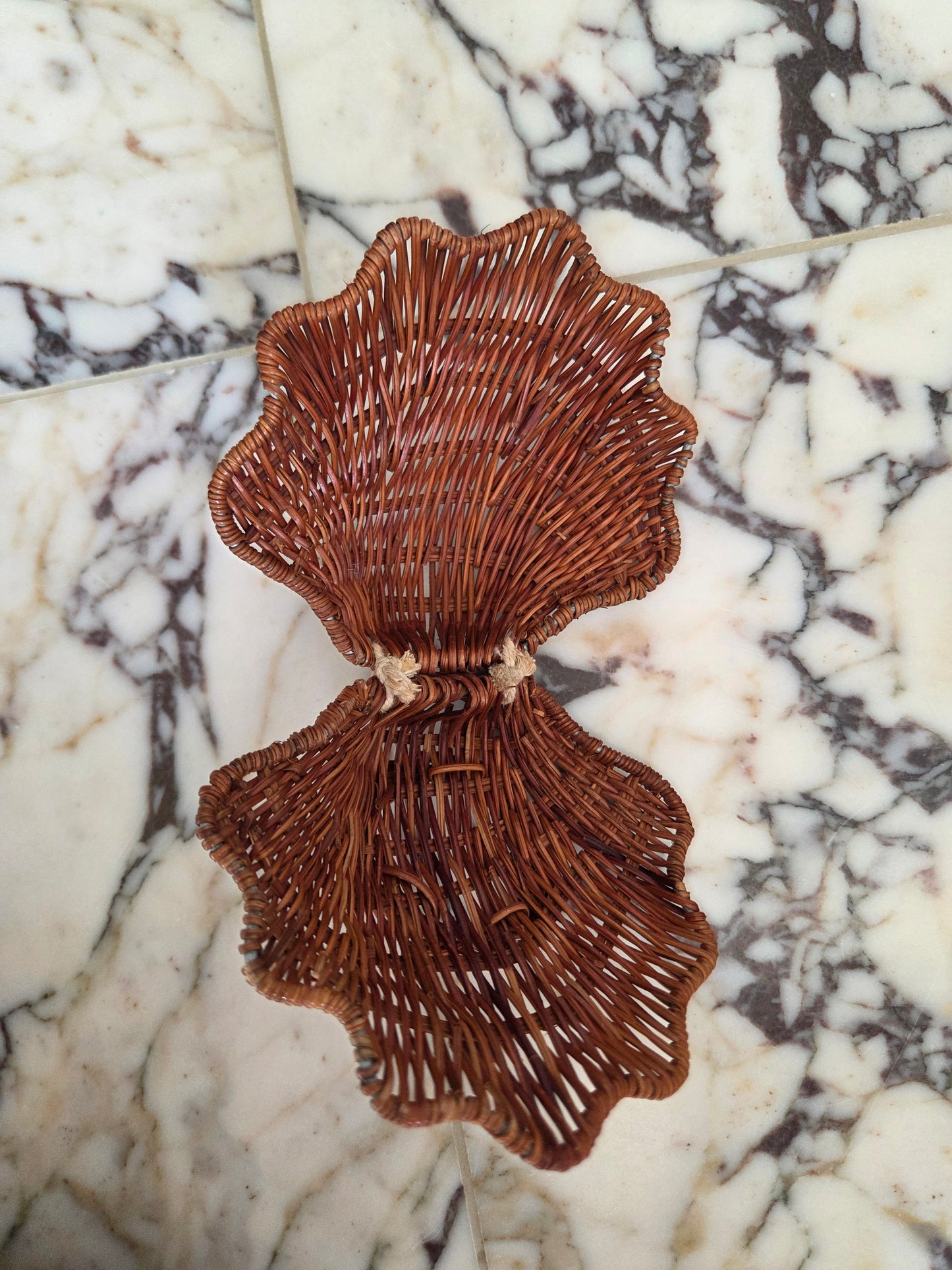 Vintage Wicker Shell Baskets