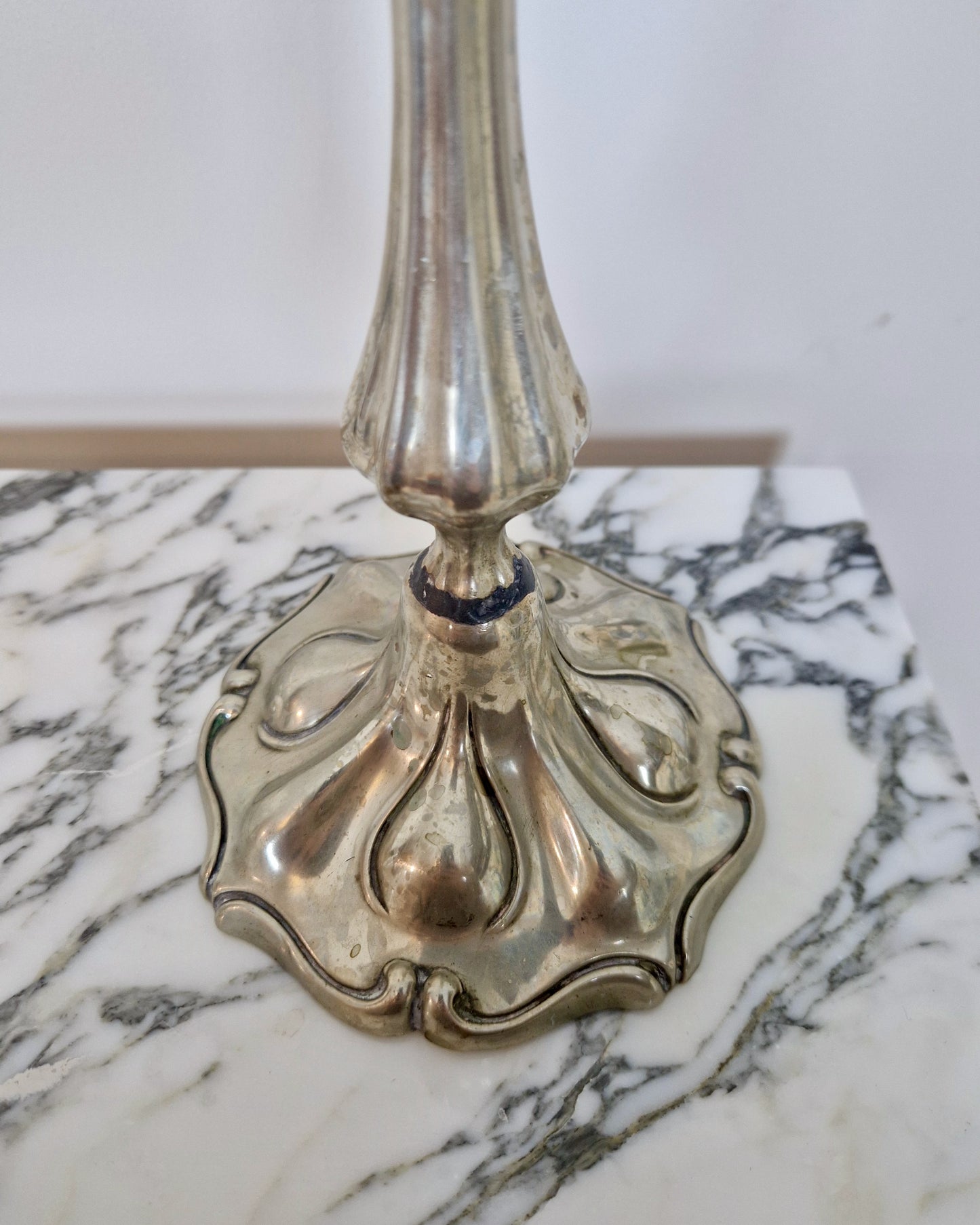 Antique Silver Plated Candlestick