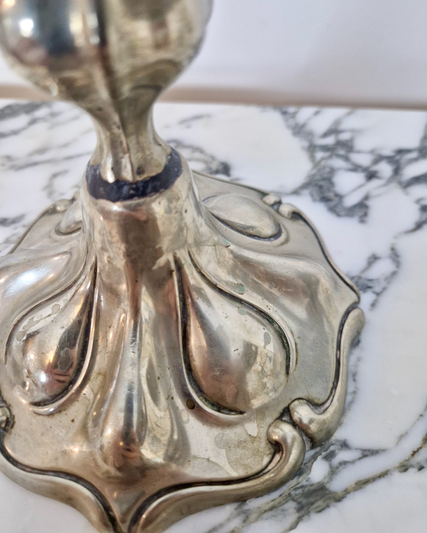 Antique Silver Plated Candlestick