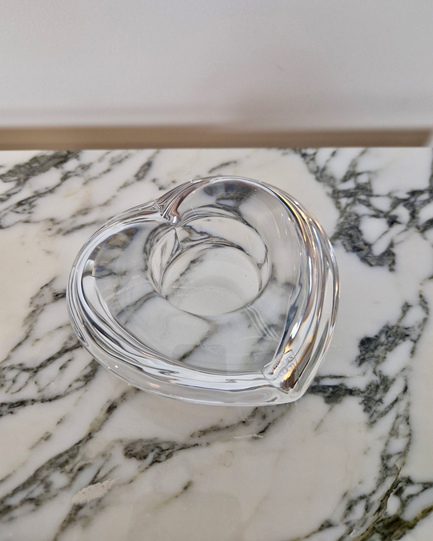 Orrefors Sweden Heart Tealight Holder