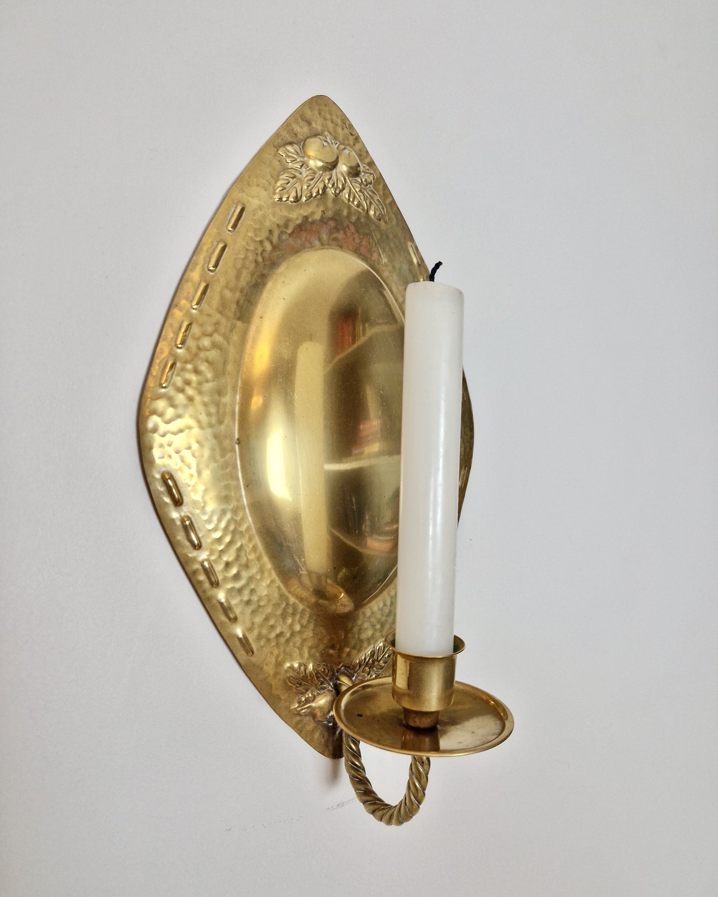 Mid-Century Swedish Brass Candle Sconce by Knut Eriksson Eskilstuna