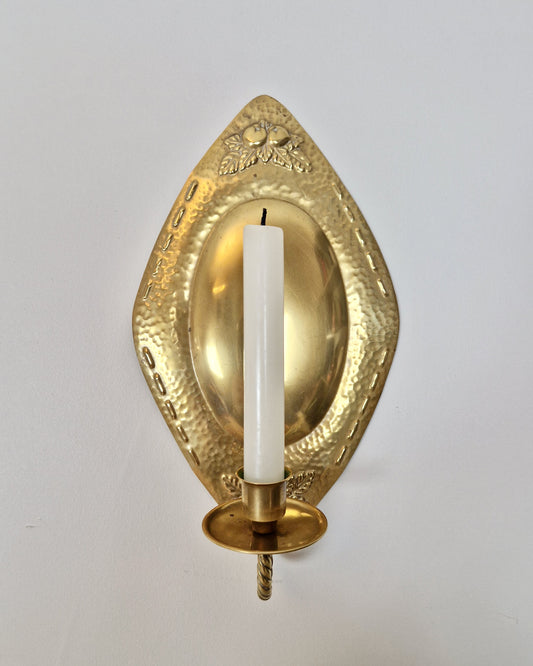 Mid-Century Swedish Brass Candle Sconce by Knut Eriksson Eskilstuna