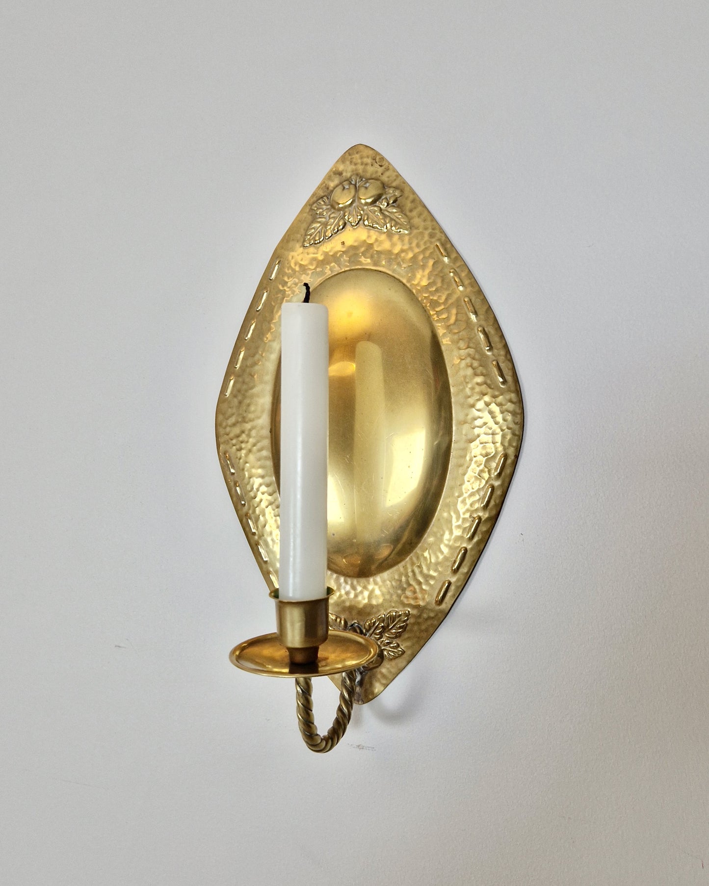 Mid-Century Swedish Brass Candle Sconce by Knut Eriksson Eskilstuna