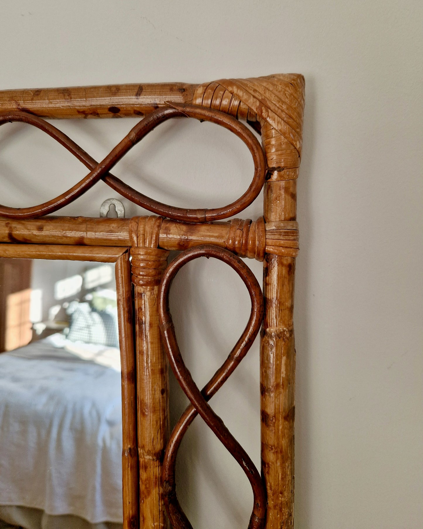 Vintage Bamboo Mirror