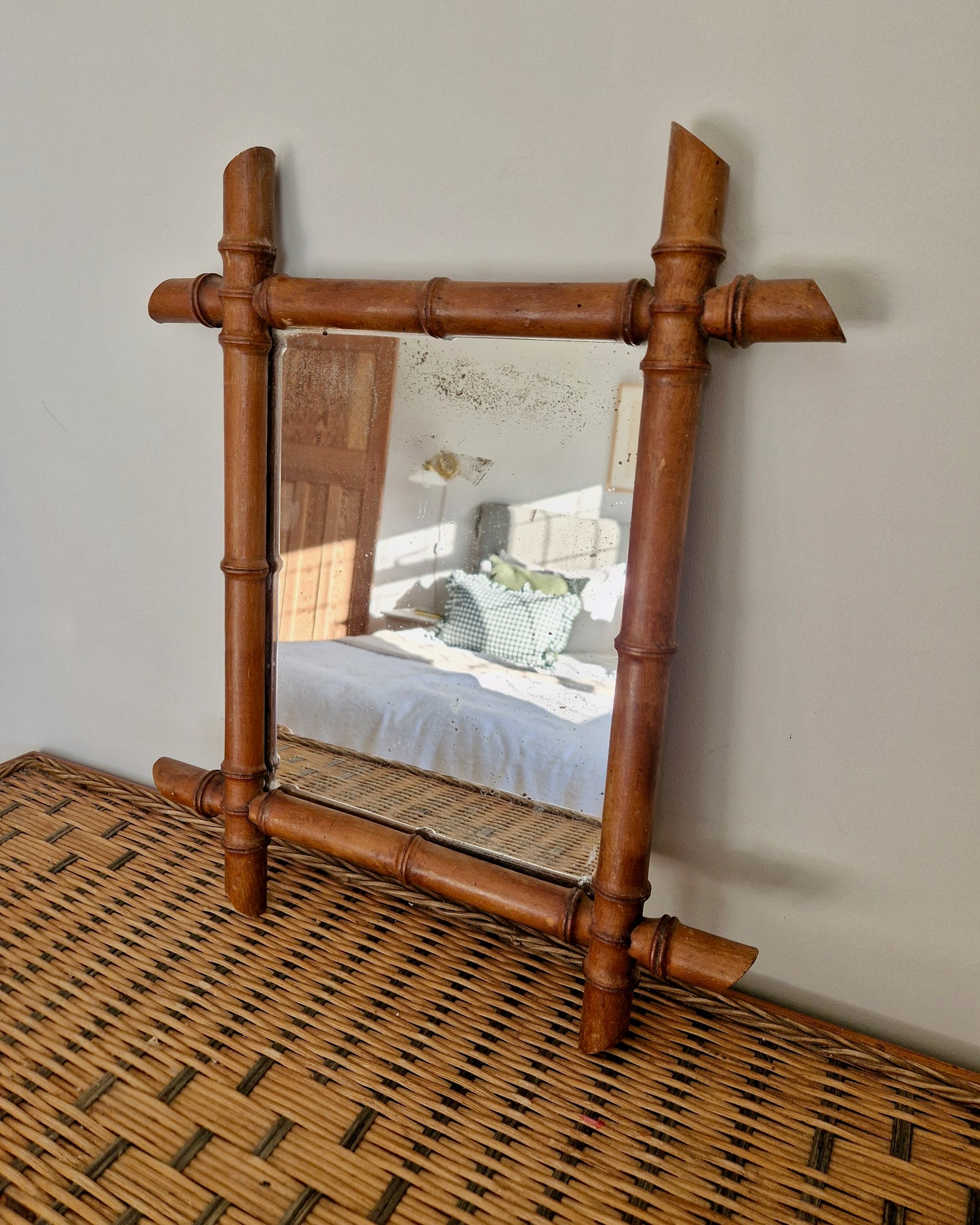 Oak Bamboo Effect Mirror