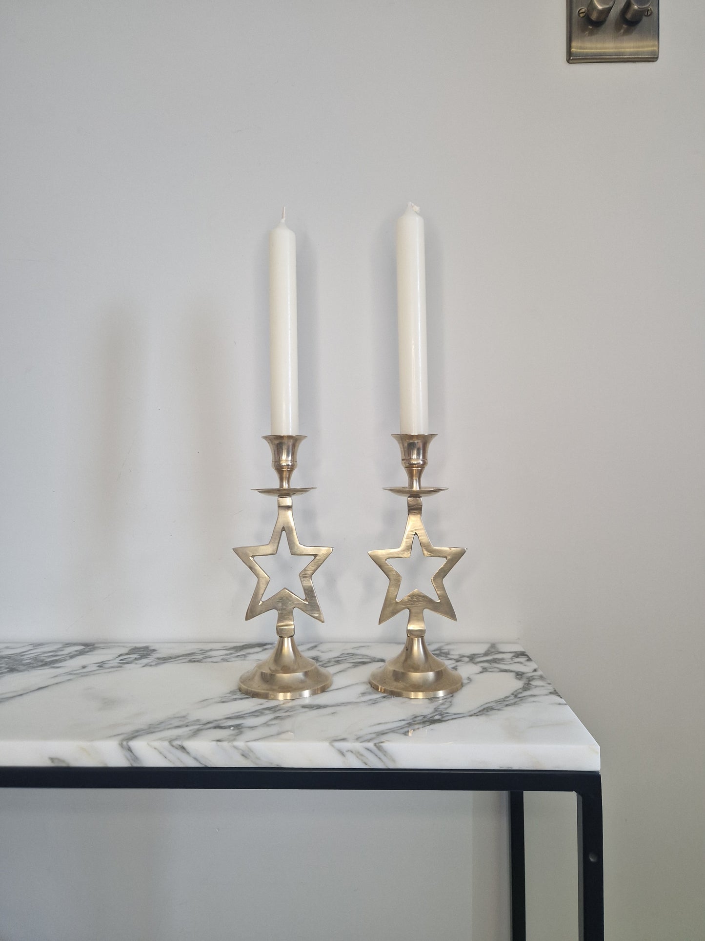 Brass Star Candlesticks