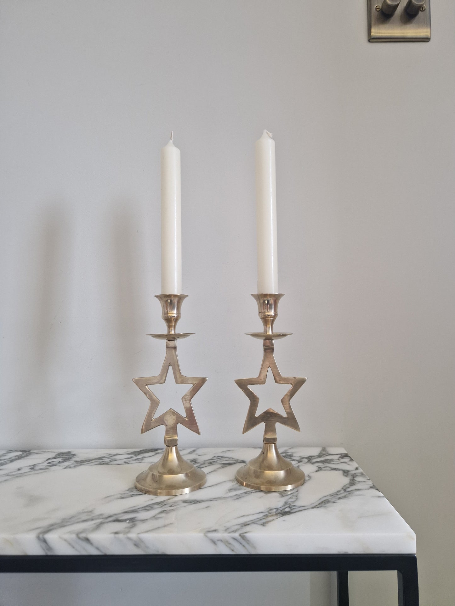 Brass Star Candlesticks