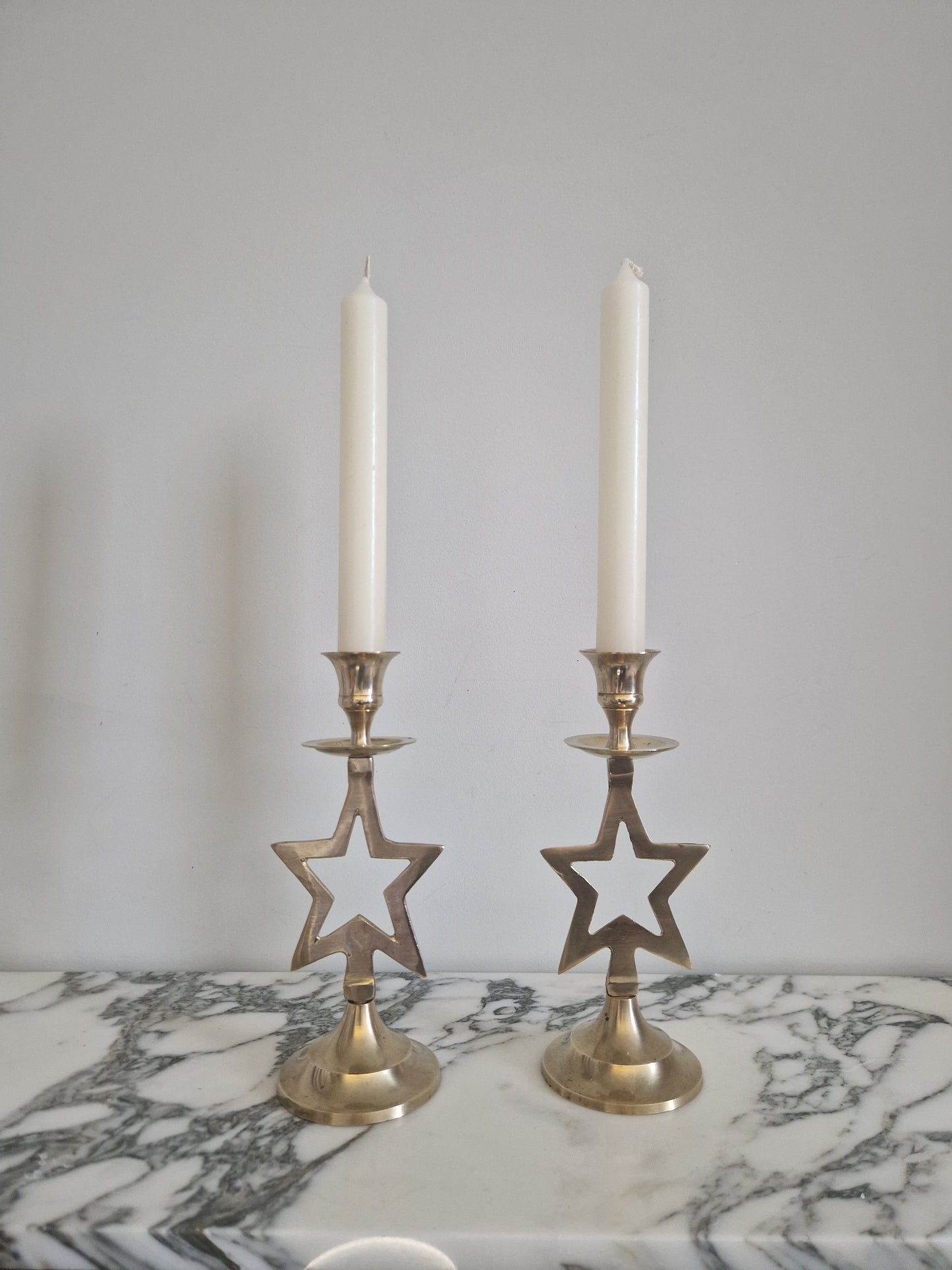 Brass Star Candlesticks