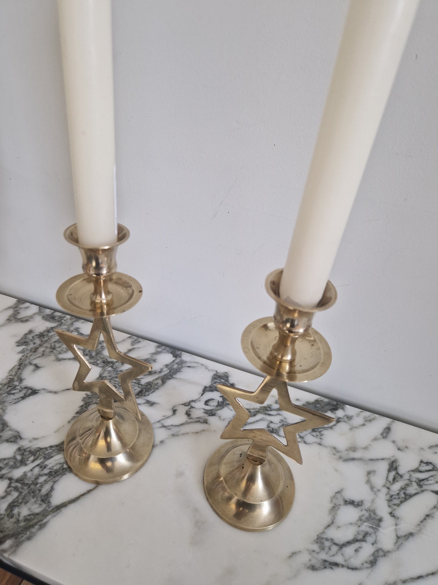 Brass Star Candlesticks