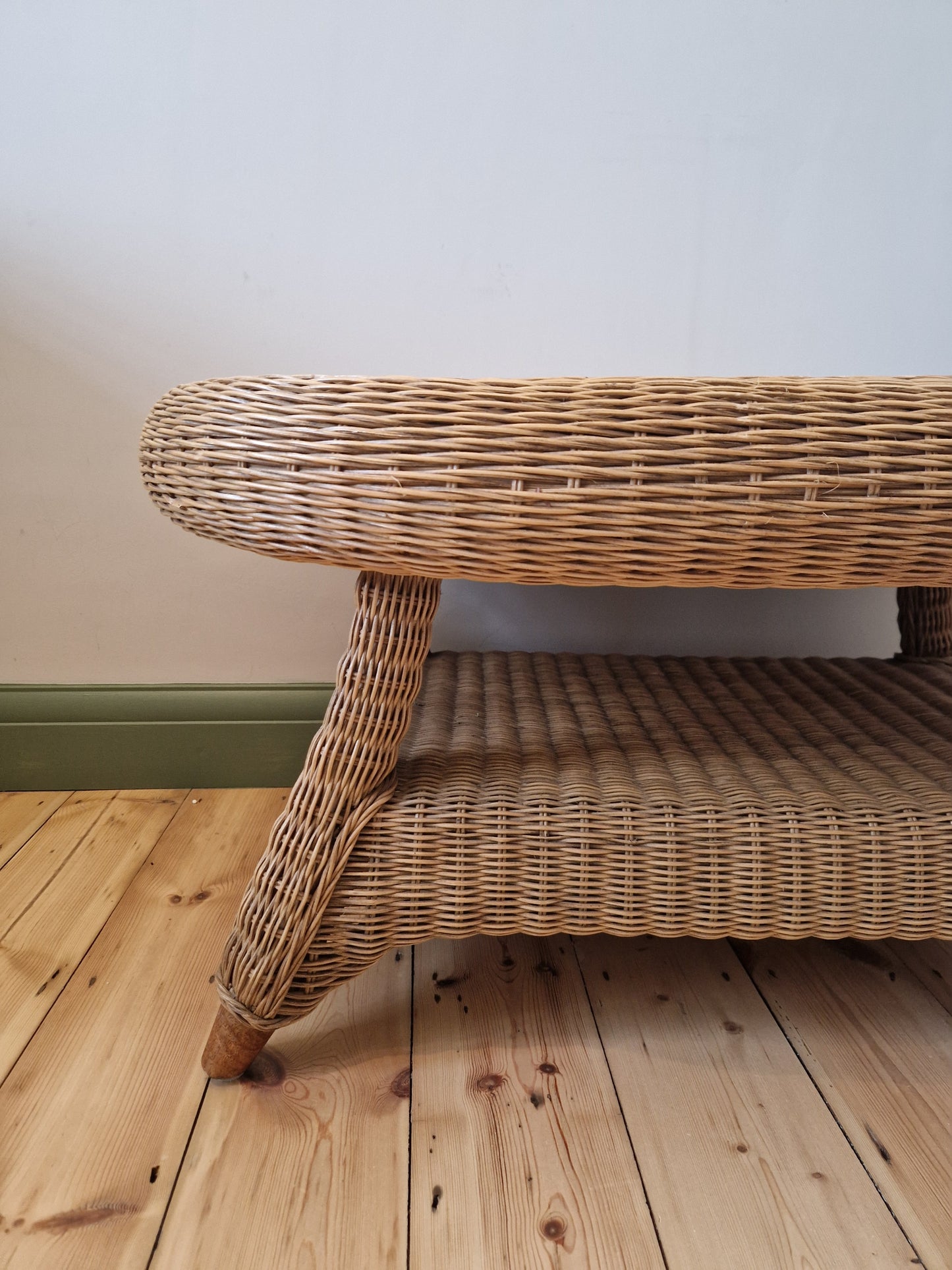 Vintage Wicker Coffee Table