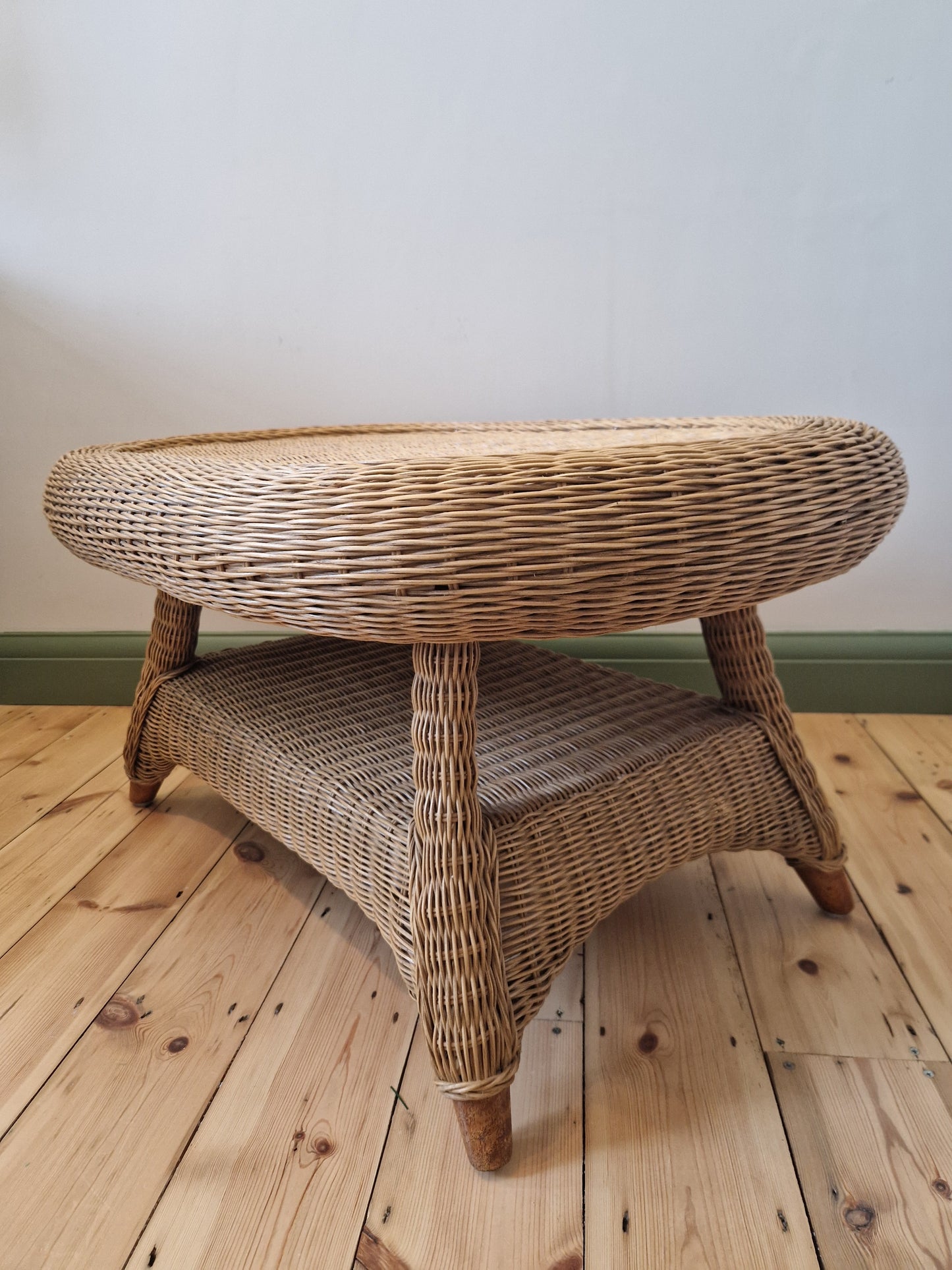 Vintage Wicker Coffee Table