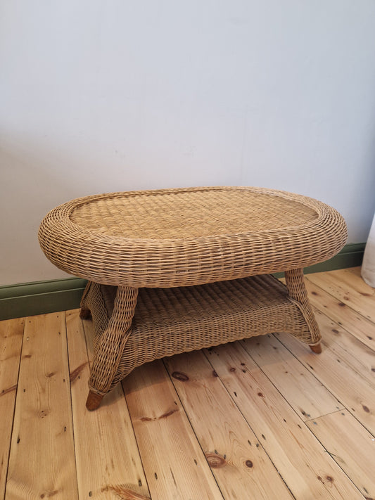 Vintage Wicker Coffee Table