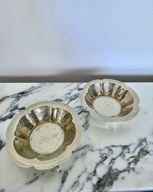 A Pair of Silver Serving Bowls