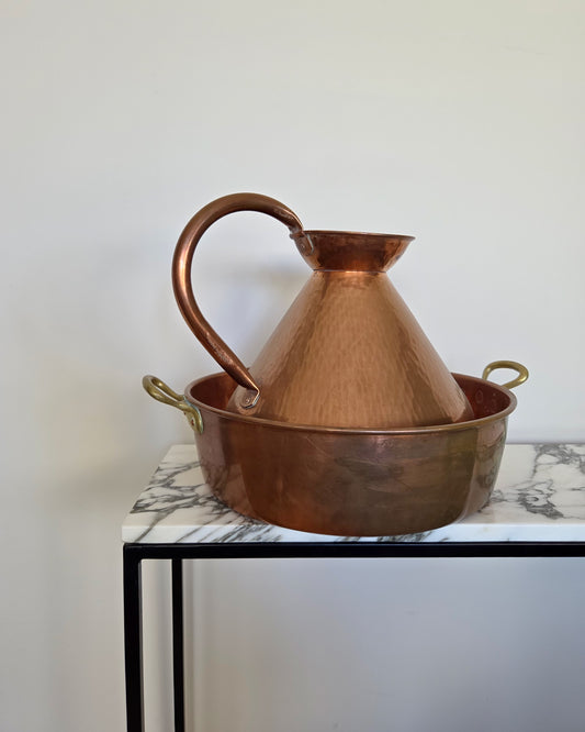 Vintage Copper Pan and Jug