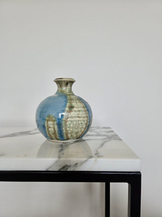 Vintage Stoneware Stem Vase