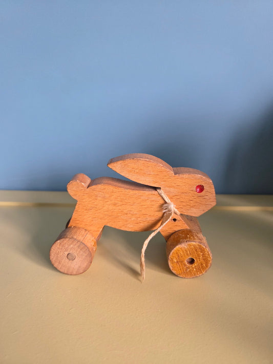 Vintage Wooden Rabbit Toy