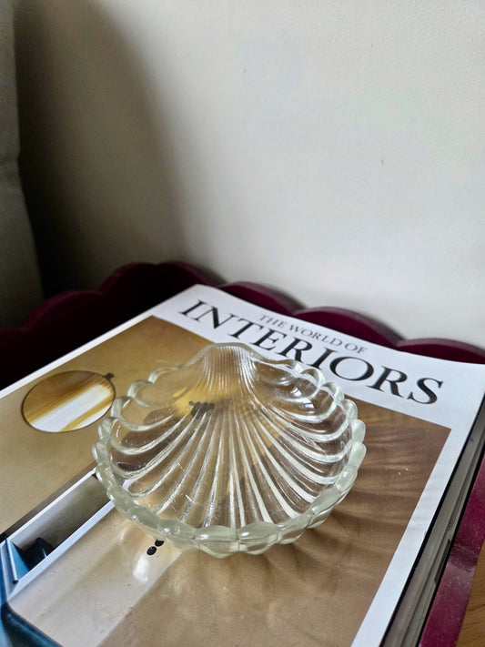 Glass Shell Trinket Dish