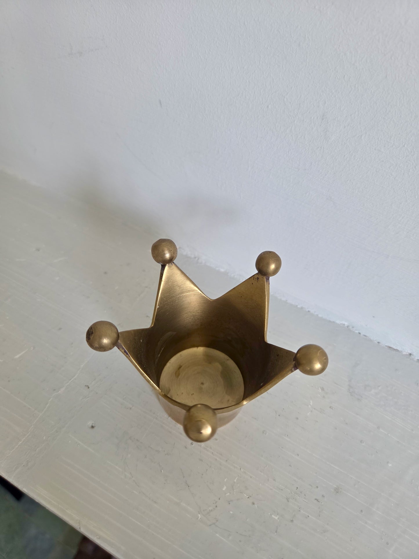 Brass Crown Tealight Holder
