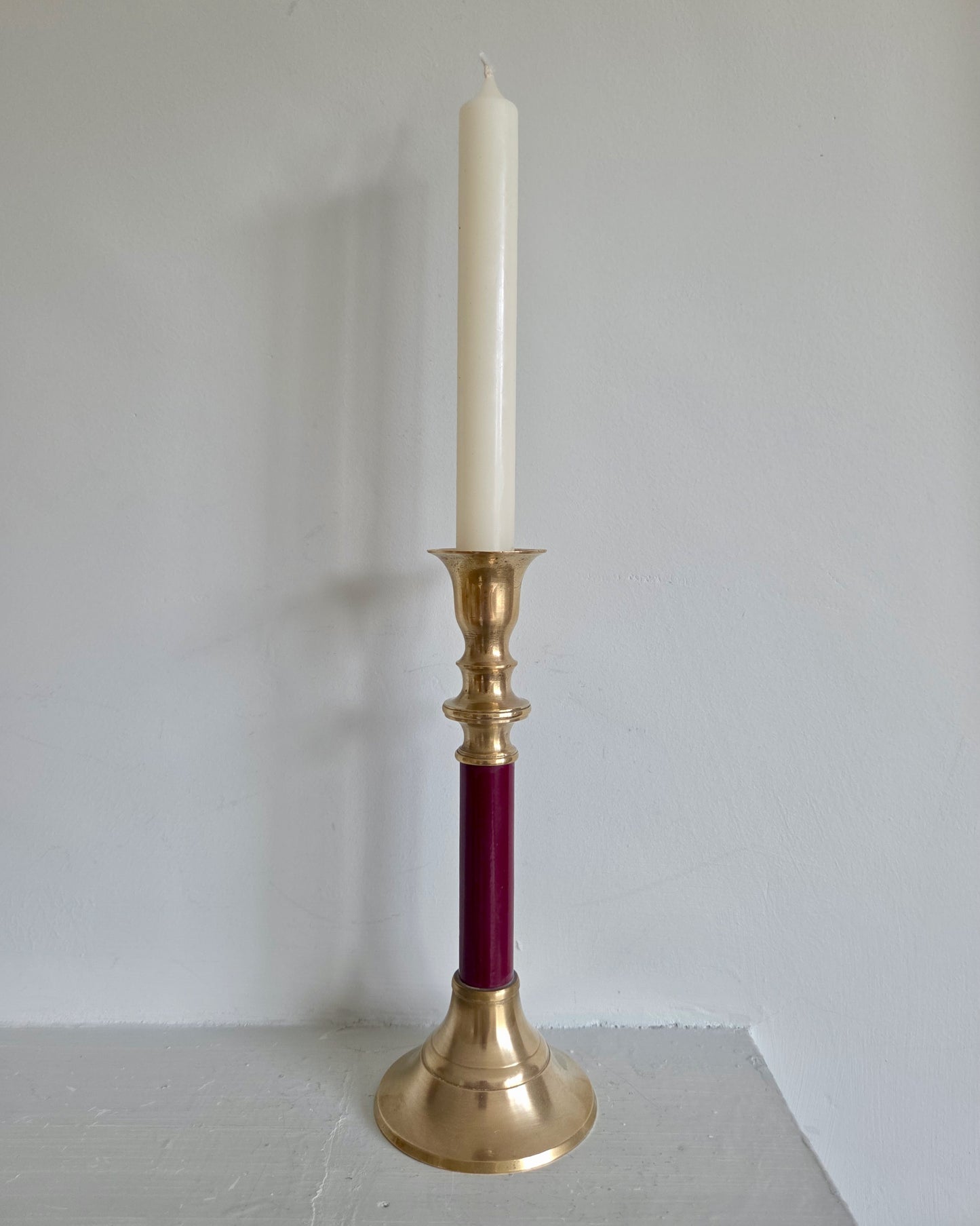 Candlestick with Maroon Base