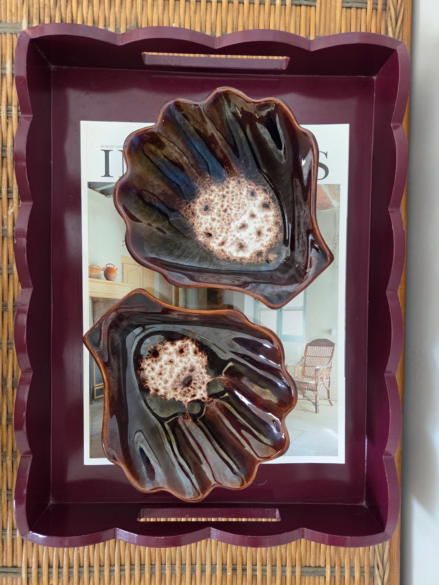 A Pair of Vintage Shell Dishes