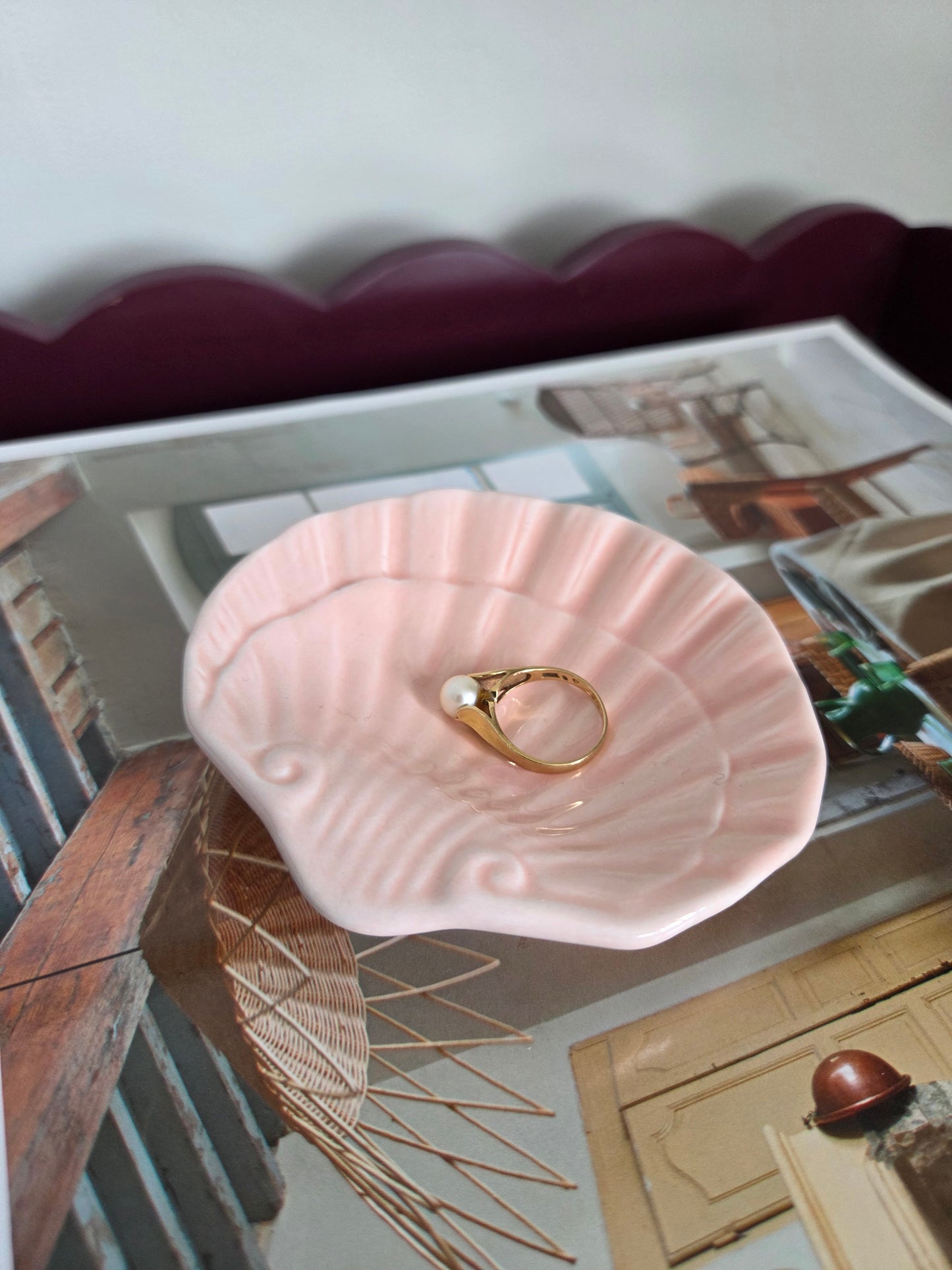 Pink Shell Trinket Dish