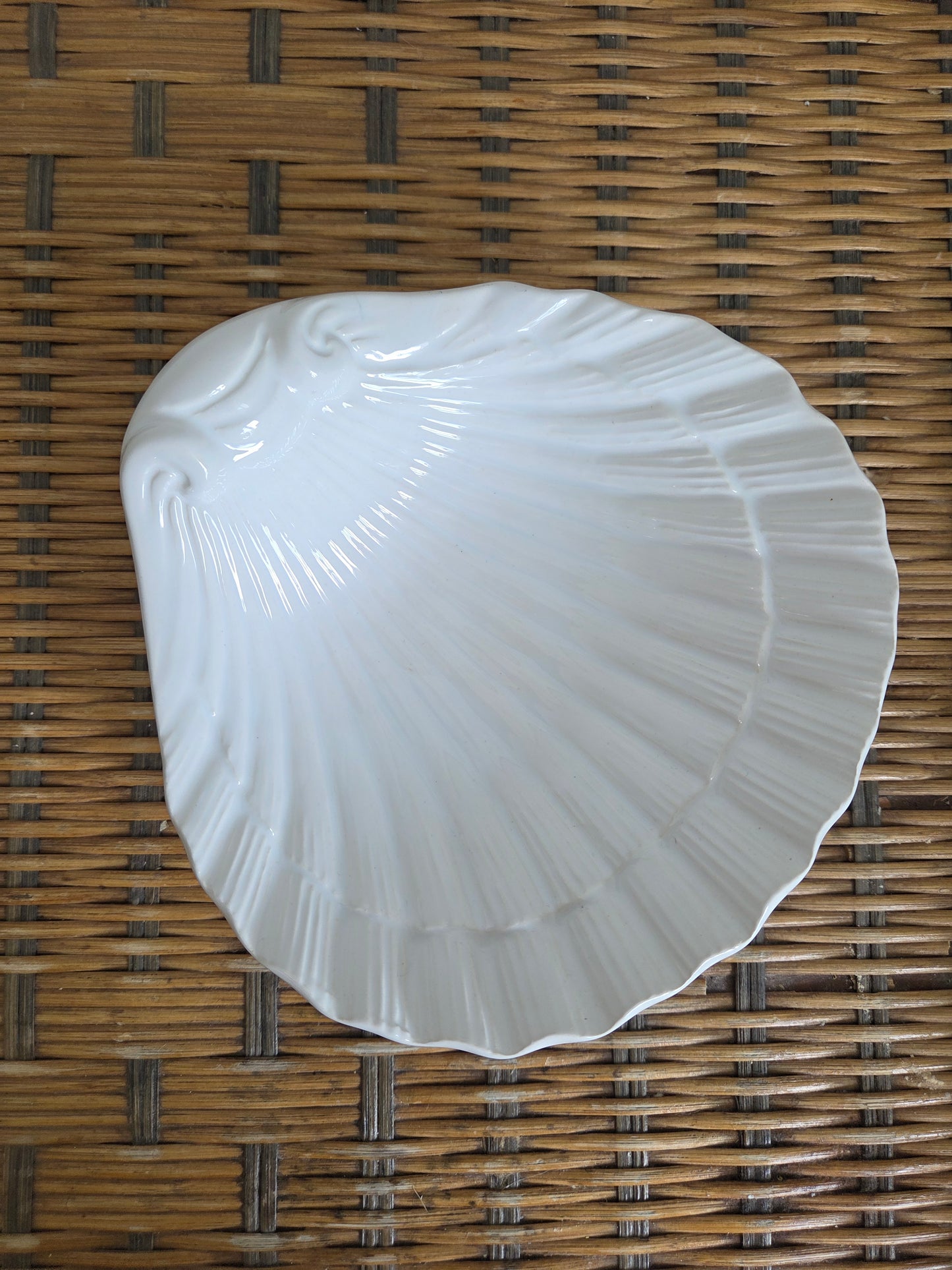 Large White Shell Dish