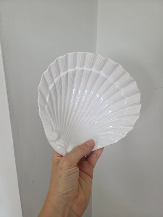 Large White Shell Dish