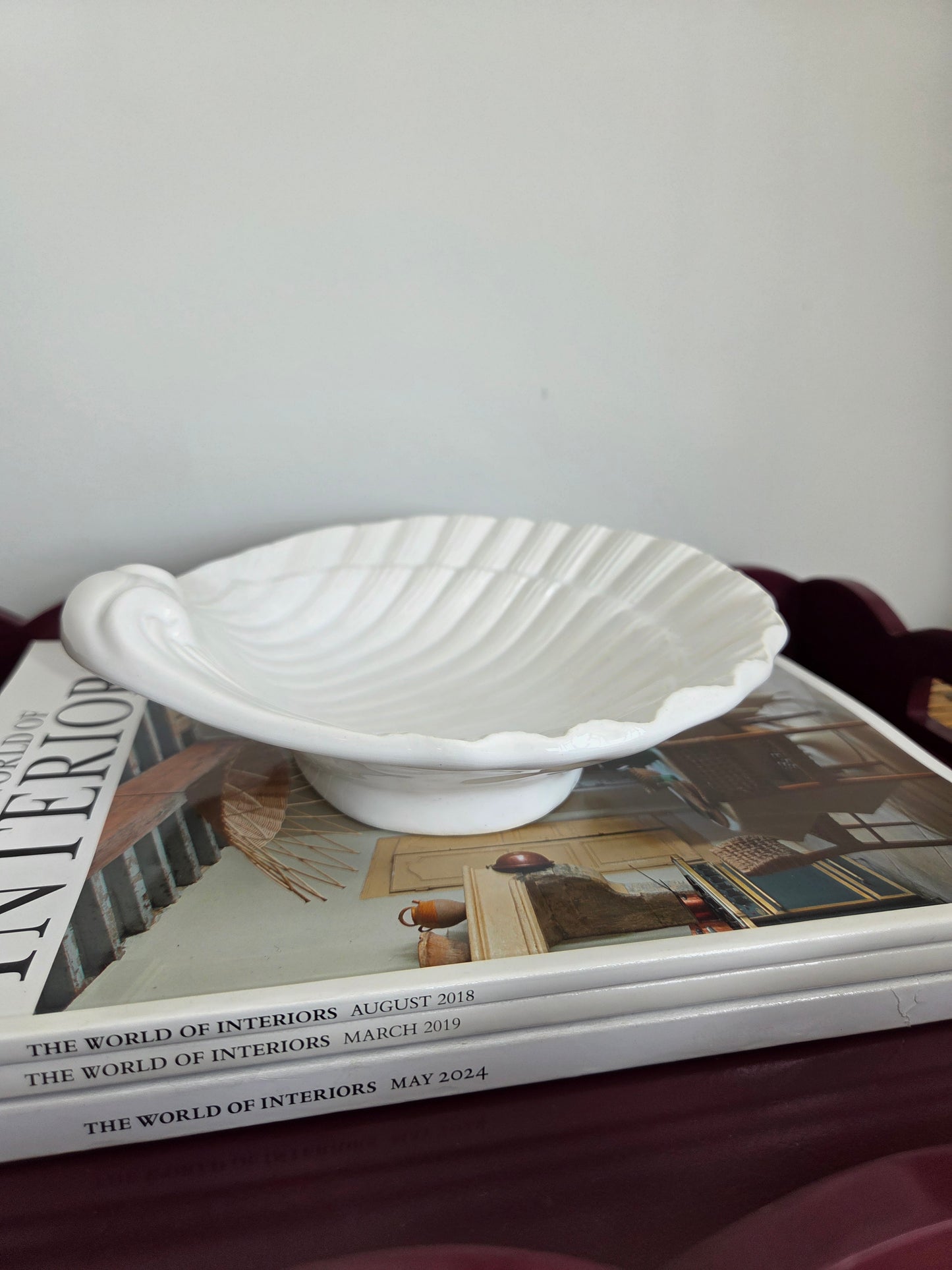 Large White Shell Dish