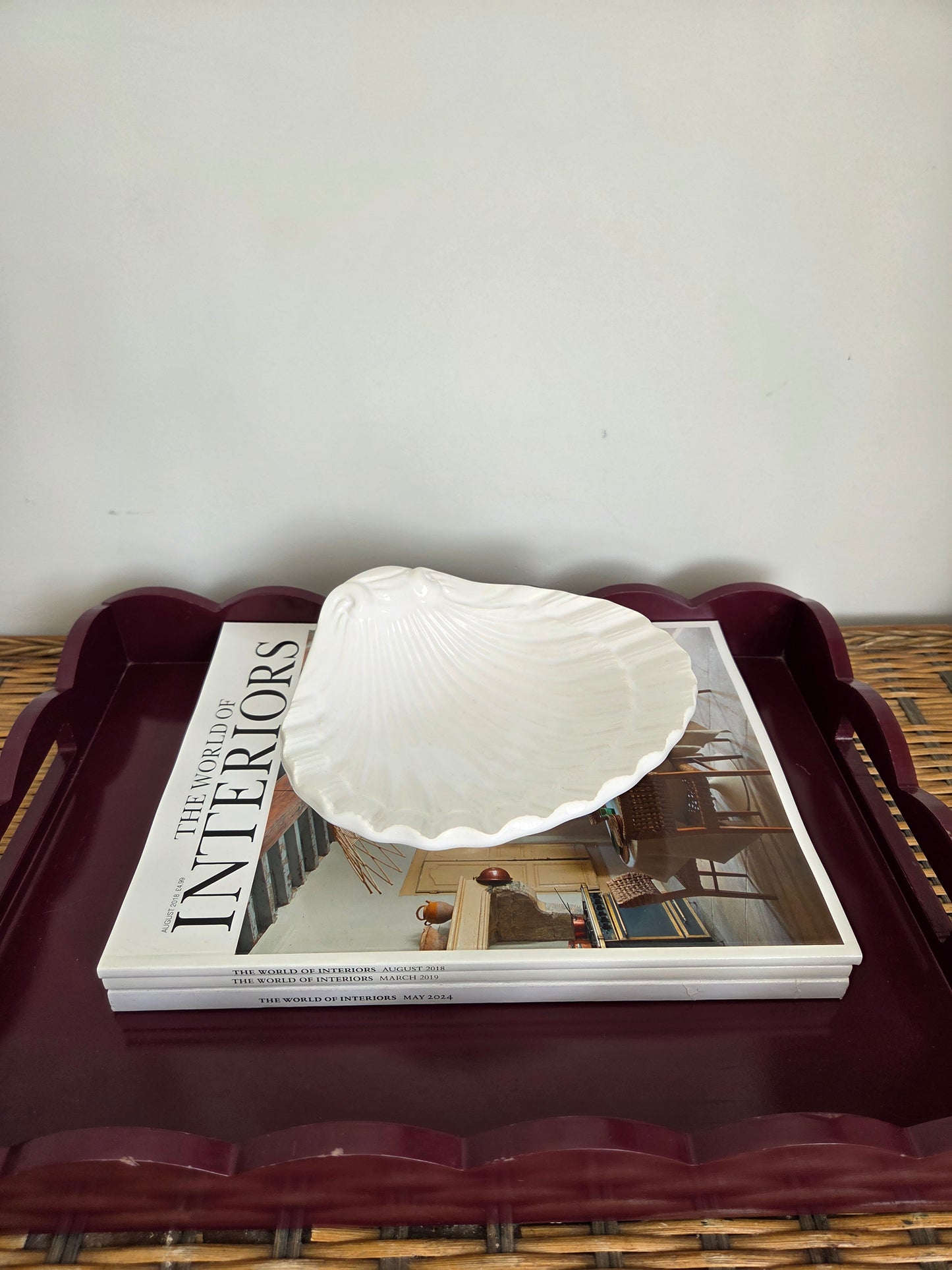 Large White Shell Dish