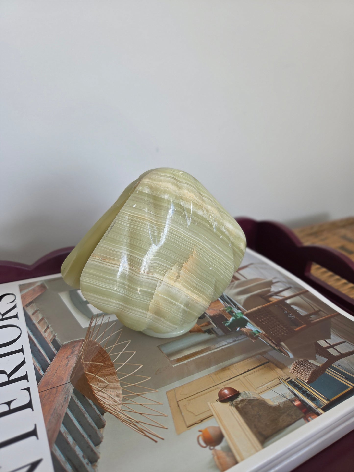 Vintage Onyx Shell Ornament