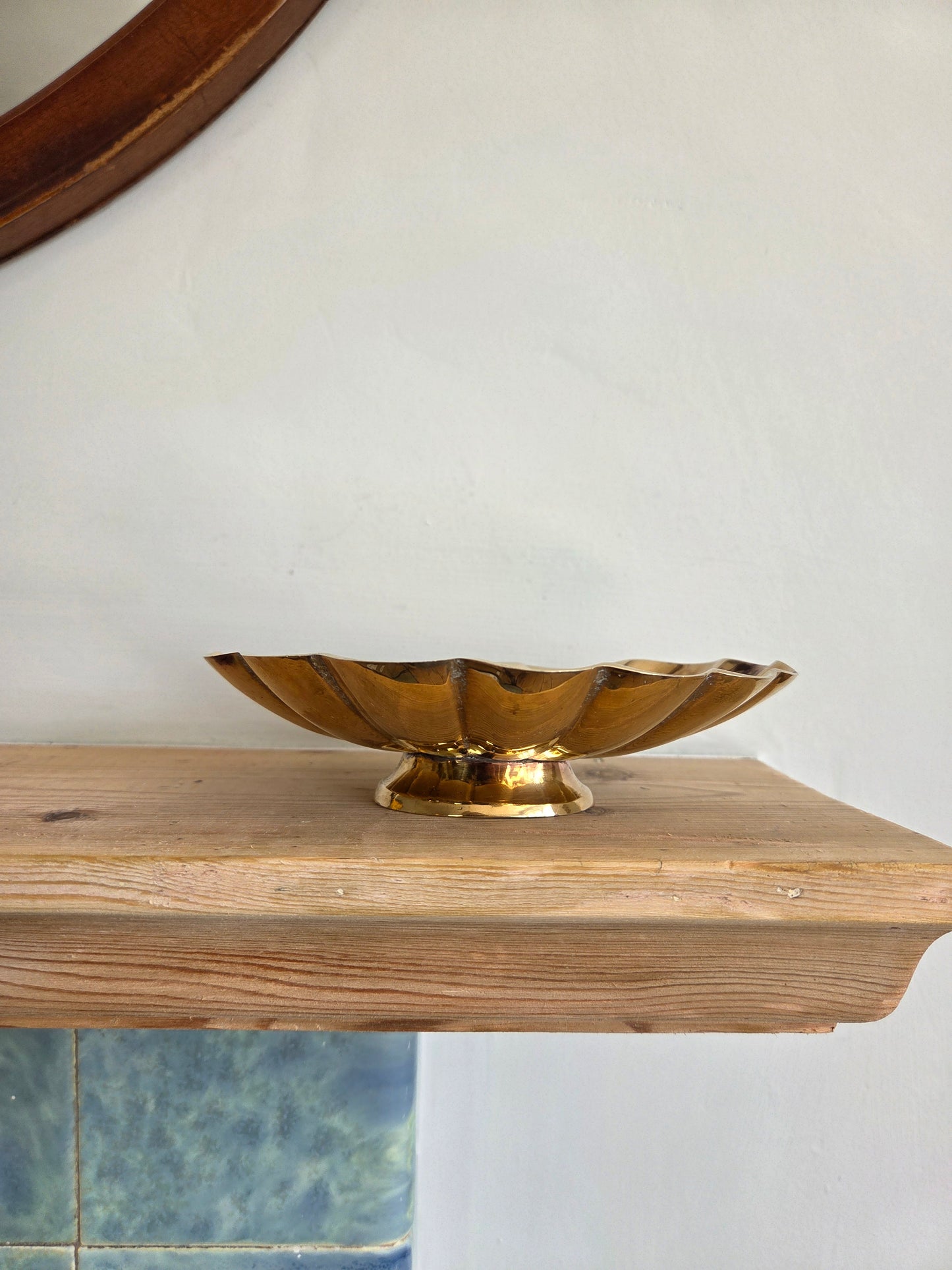Vintage Brass Shell Trinket Dish