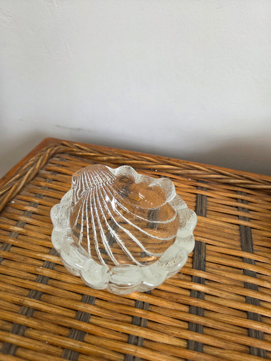 Small Glass Shell Trinket Dish