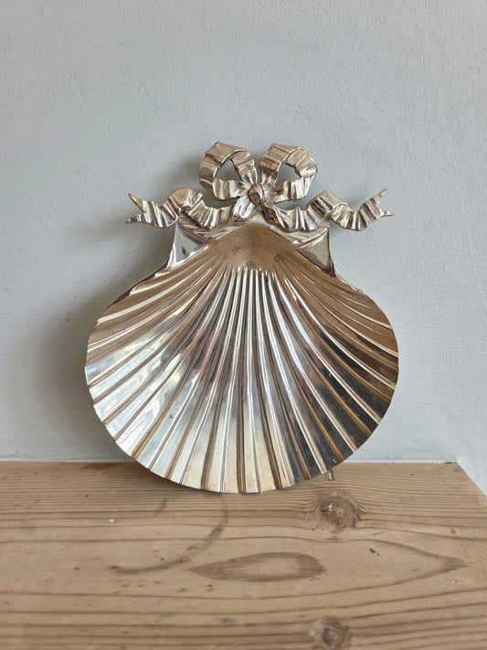 Vintage Shell and Bow Trinket Dish