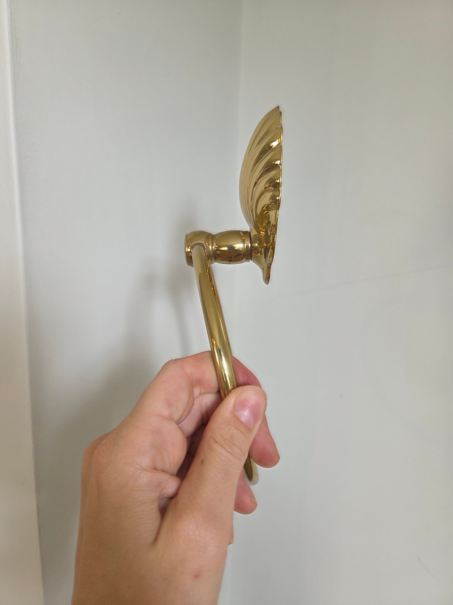 Brass Shell Toilet Roll And Towel Holder