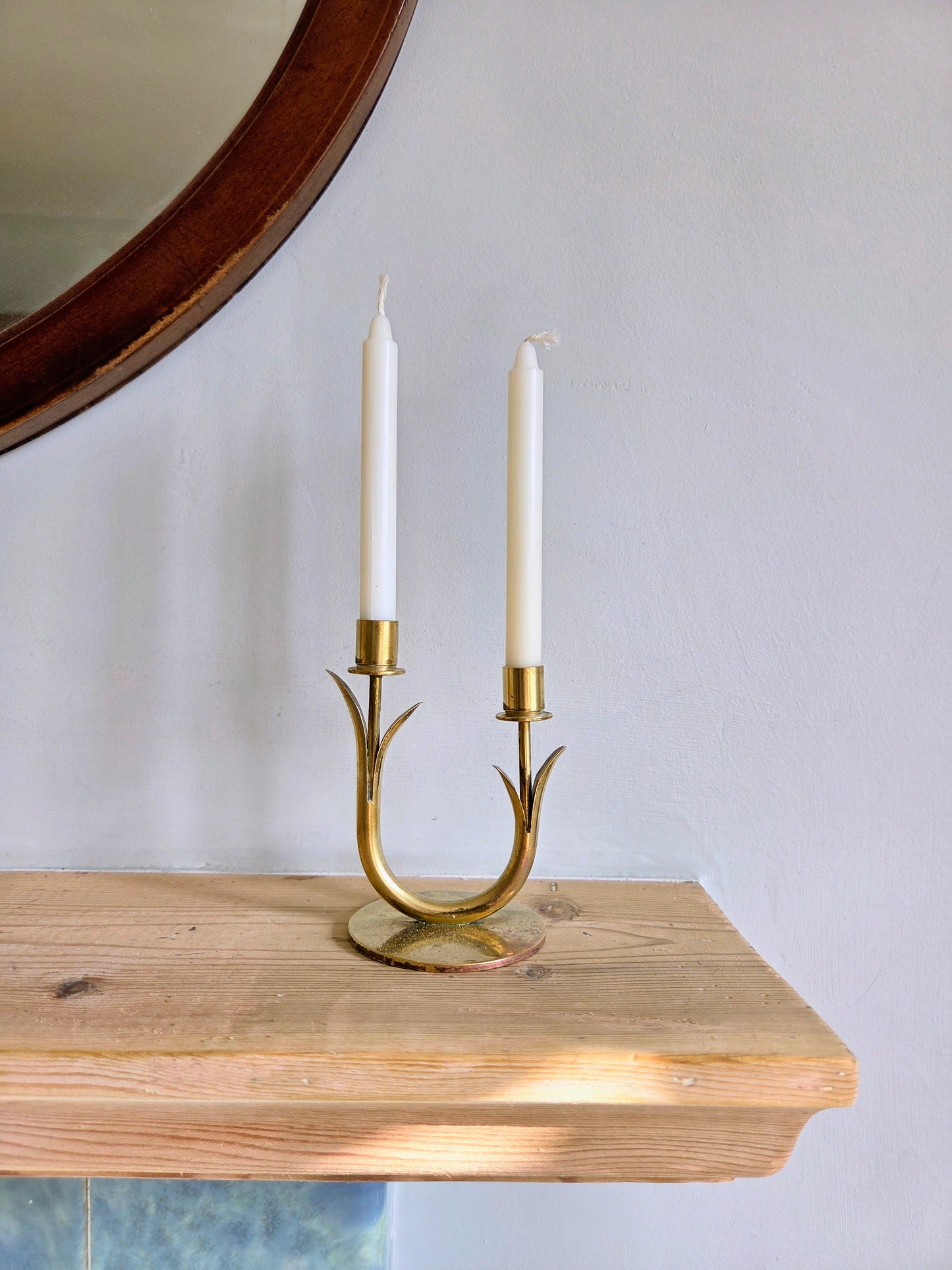 Mini Brass Candleabra