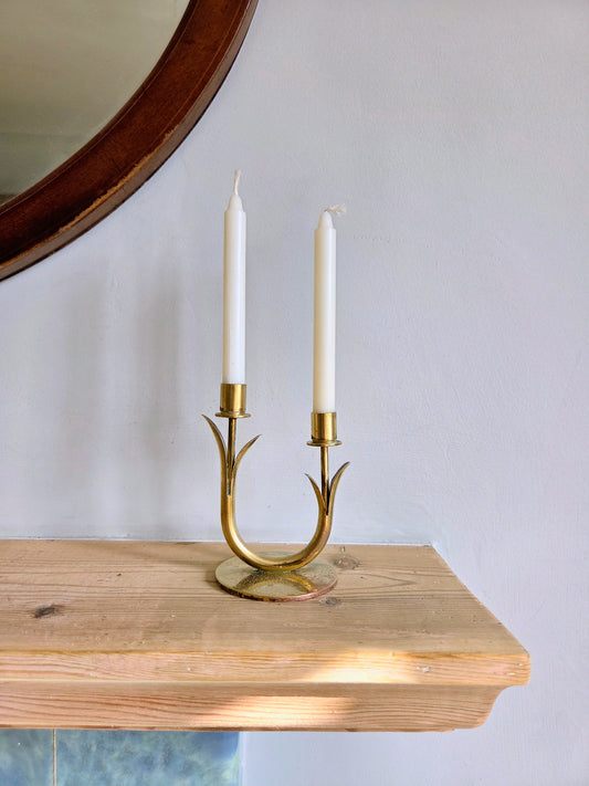 Mini Brass Candleabra