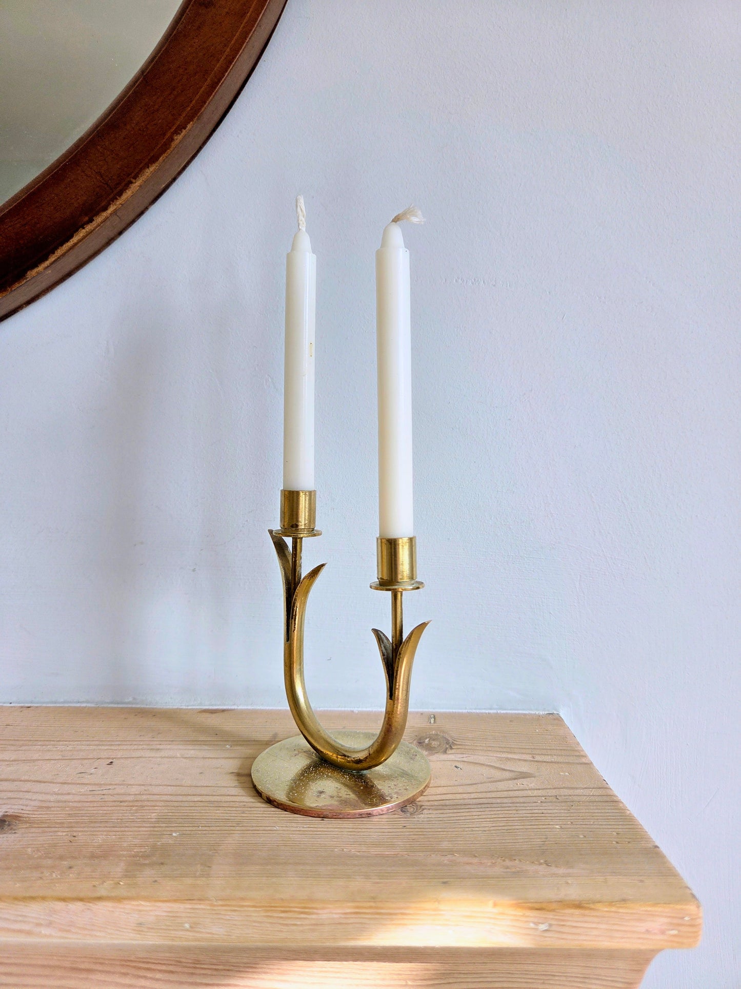 Mini Brass Candleabra