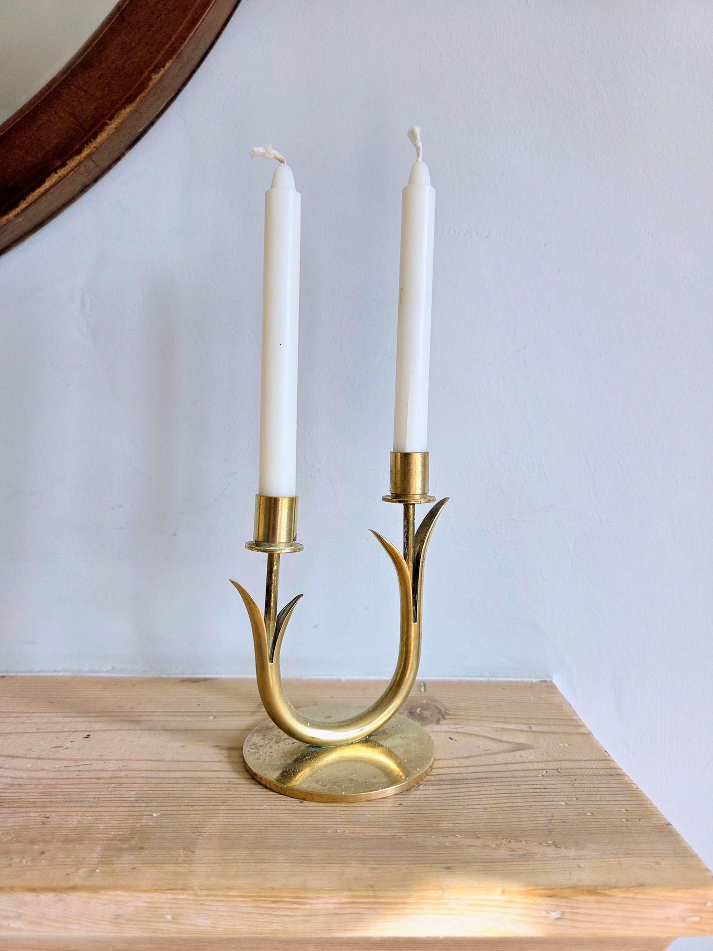 Mini Brass Candleabra