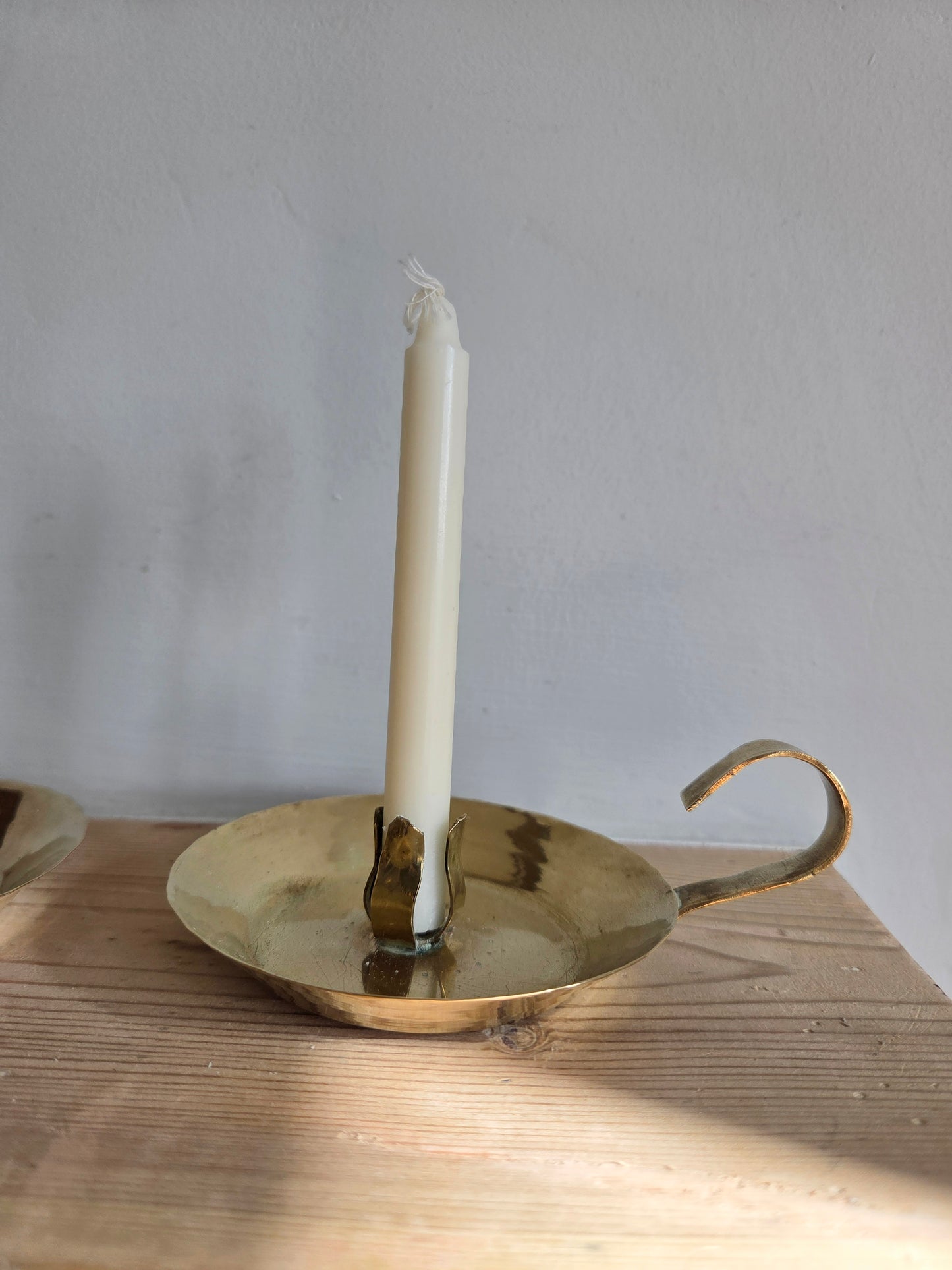 Pair of Swedish Handcrafted Mini Chambersticks