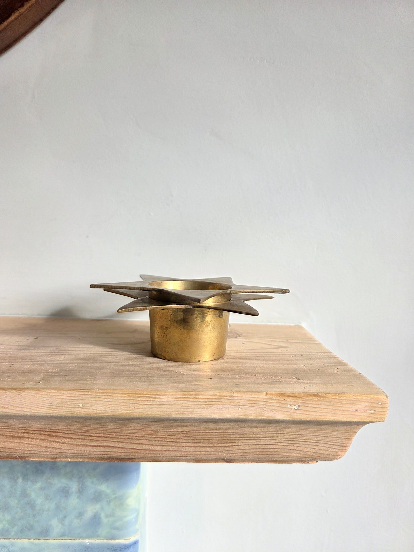 Pair of Brass Star Tealight Votives