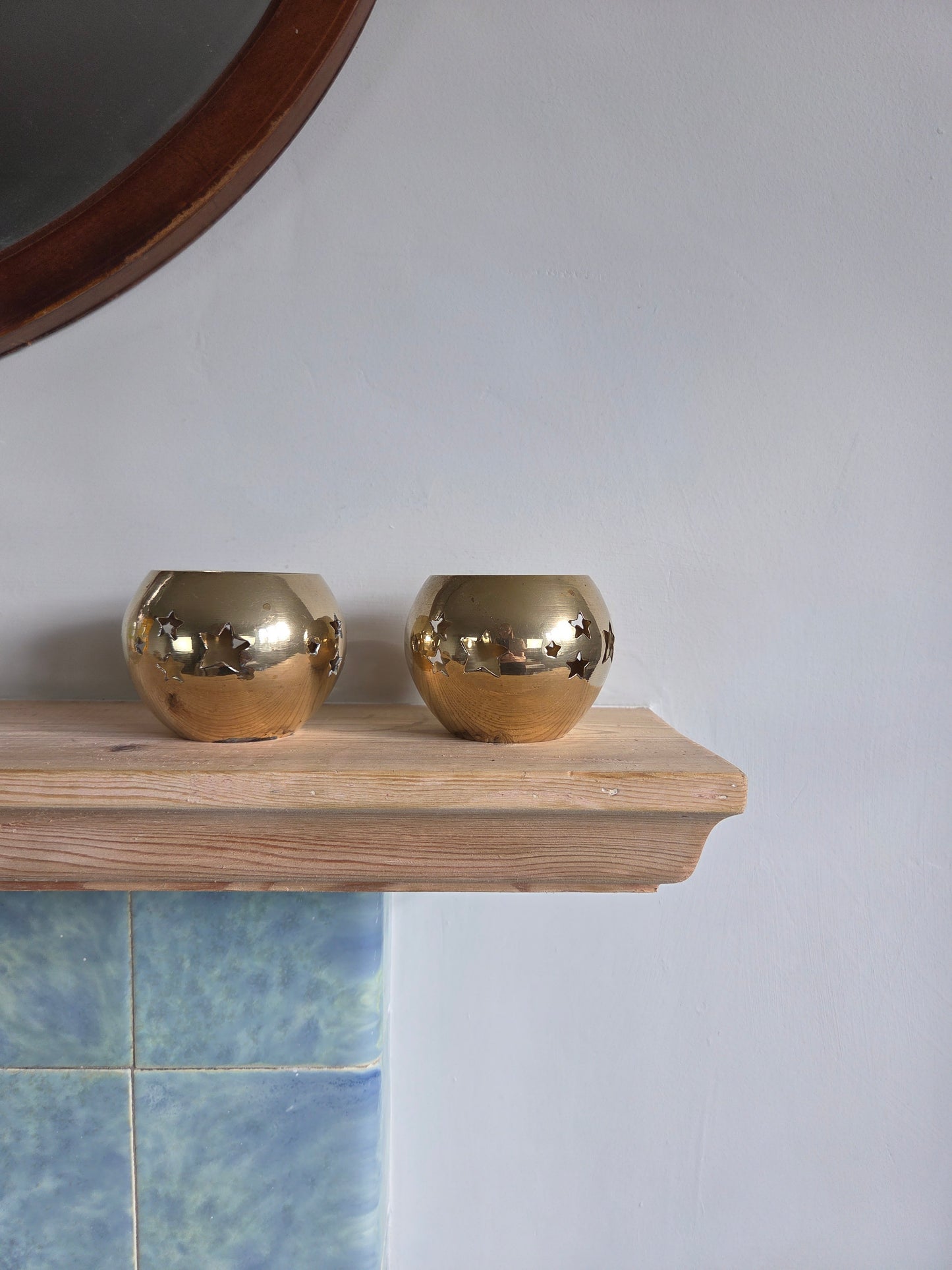 Pair of Small Star Tealight Holders